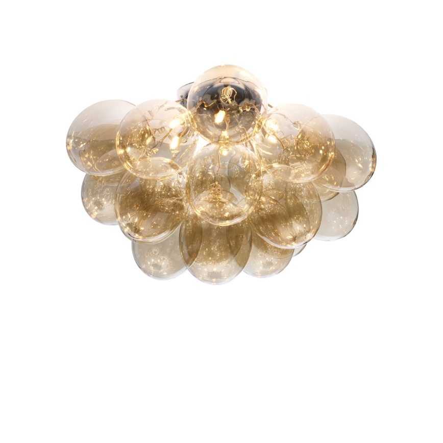 ByRydens - Luminária de teto GROSS 6xG9/8W/230V fumê/castanho, diâmetro 70 cm