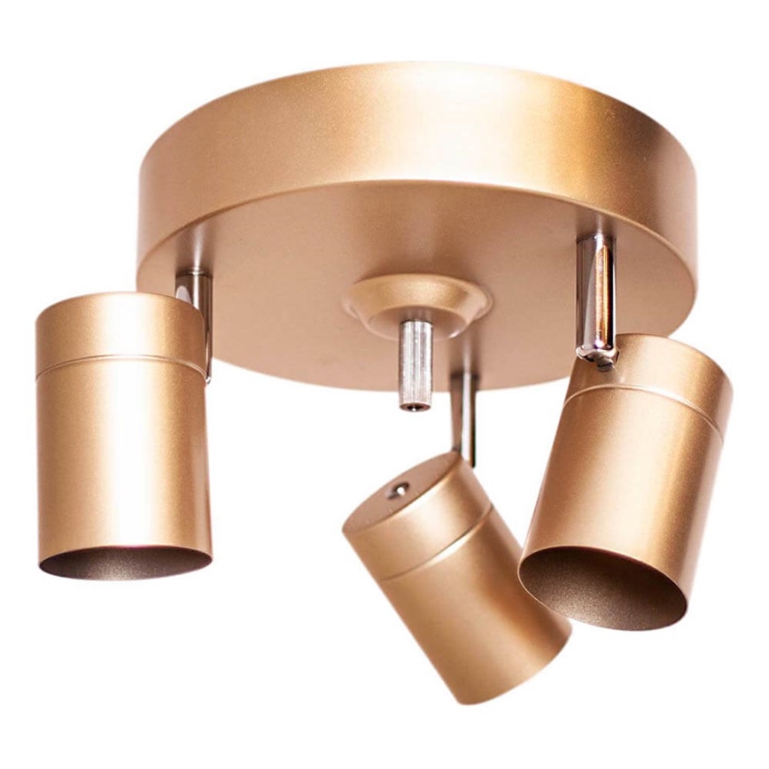 ByRydens - Candeeiro de focos CORRECT 3xGU10/7W/230V dourado Ø 20 cm