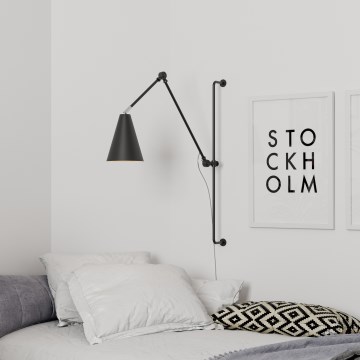 ByRydens - Candeeiro de parede YUKON 1xE27/5W/230V preto