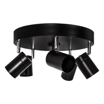 ByRydens - Candeeiro de teto CORRECT 5xGU10/7W/230V preto Ø 30 cm