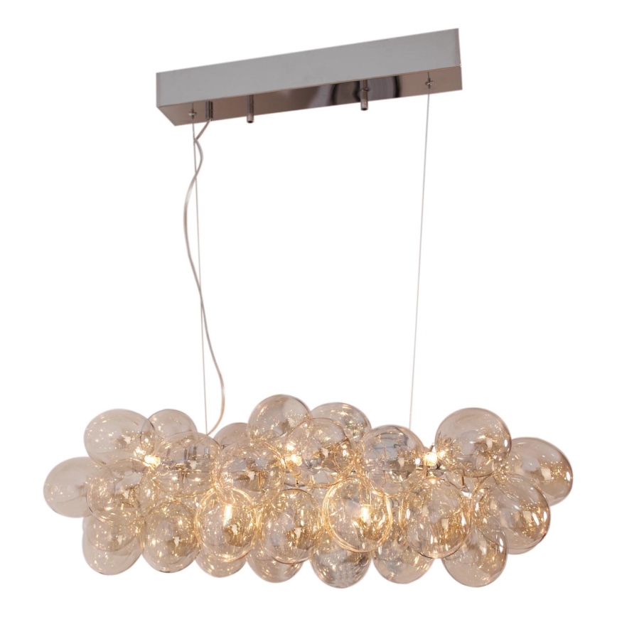 ByRydens - Candeeiro suspenso GROSS BAR 8xG9/4W/230V fumado/castanho