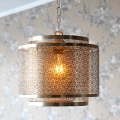 ByRydens - Candeeiro suspenso HERMINE 1xE27/5W/230V latão diâmetro 34 cm