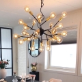 ByRydens - Candeeiro suspenso HEROES 24xE27/5W/230V preto diâmetro 80 cm