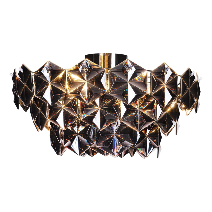 ByRydens - Iluminação de teto MONARQUE 3xE27/5W/230V preto diâmetro 51 cm