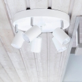 ByRydens - Luminária de teto com 5 focos CORRECT 5xGU10/7W/230V branca diâmetro 30 cm