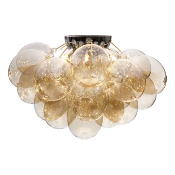 ByRydens - Luminária de teto GROSS 6xG9/8W/230V fumê/castanho, diâmetro 70 cm