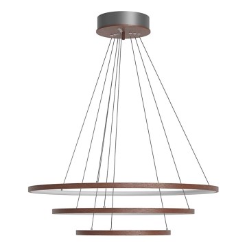 ByRydens - Lustre LED suspenso por cabo TRIONE LED/45W/230V castanho diâmetro 80 cm