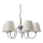 ByRydens - Lustre suspenso por cabo LYNF 5xE14/8W/230V cromado brilhante/branco