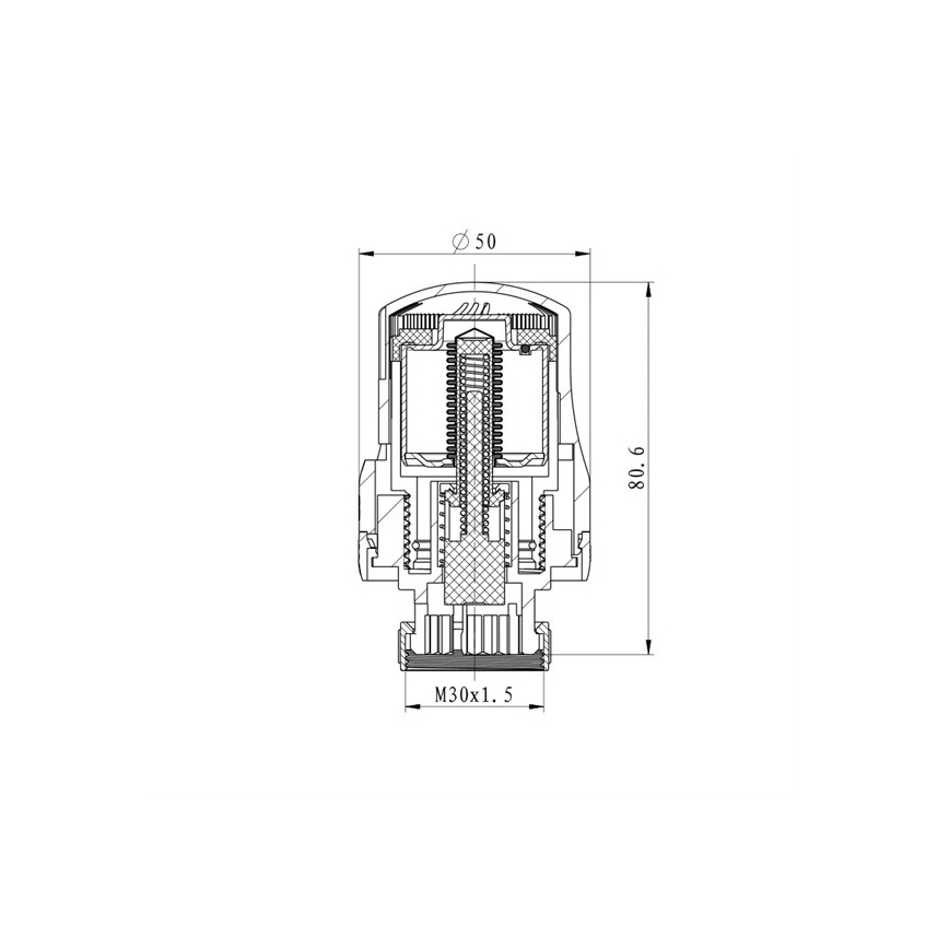 Cabeça termostática M30x1,5