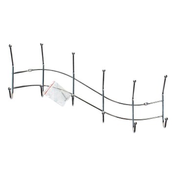 Cabide de parede 13,5x44,5 cm cromado brilhante ondulado