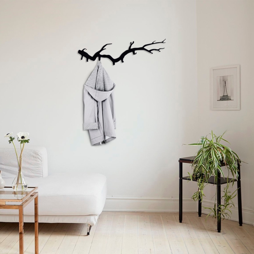 Cabide de parede 87x22 cm, com design em forma de ramo