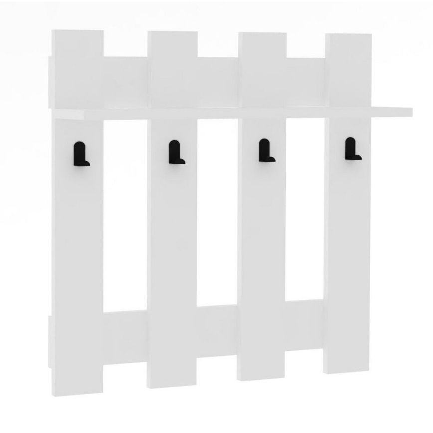 Cabide de parede CARINA 70x70 cm branco