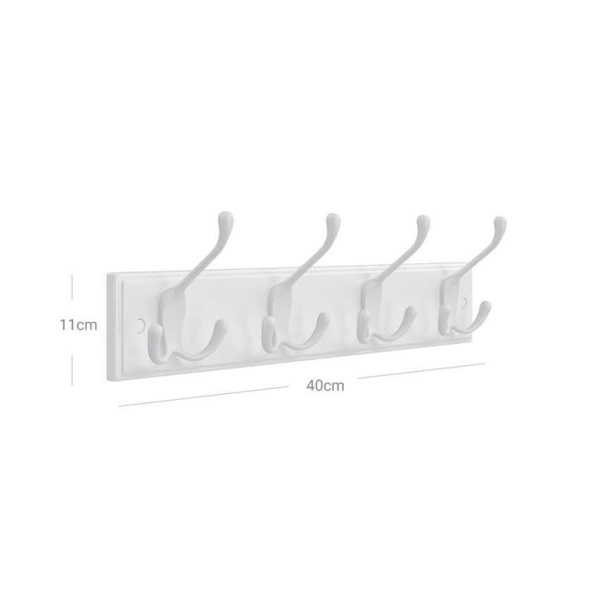 Cabide de parede KATE 40 x 11 x 7 cm branco