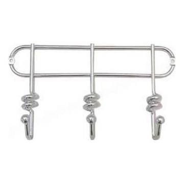 Cabide de parede TWIST 13,3x25,3 cm cromo brilhante