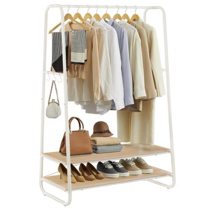 Cabide de pé LINEA branco/castanho