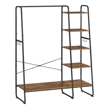 Cabide de pé LINEA castanho/preto