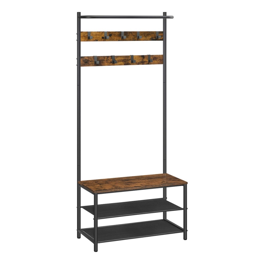 Cabide de pé NAVOR castanho/preto