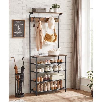 Cabide de pé NAVOR castanho/preto