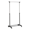 Cabide metálico 170x88 cm preto/cromado brilhante