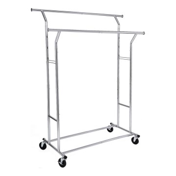 Cabideiro de chão móvel LINEA prateado