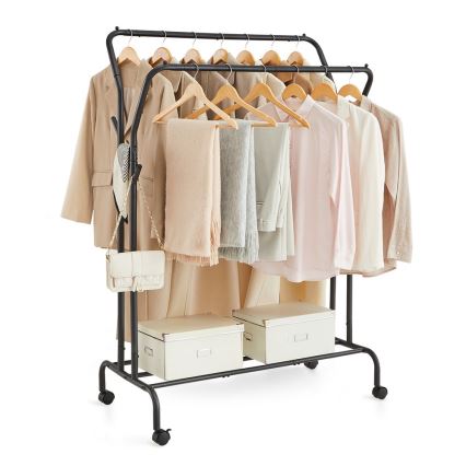 Cabideiro de chão móvel LINEA preto