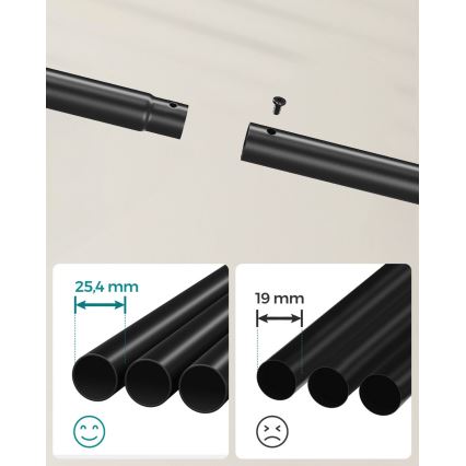 Cabideiro de chão móvel LINEA preto