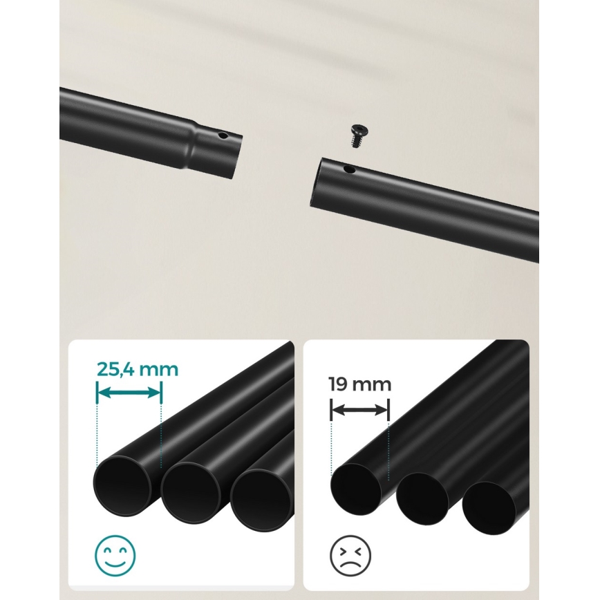 Cabideiro de chão móvel LINEA preto