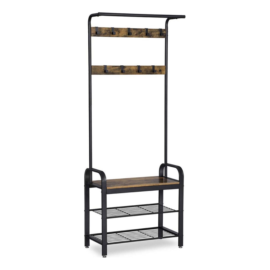 Cabideiro de chão NAVOR castanho/preto