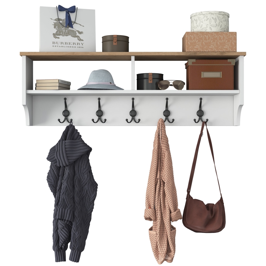 Cabide de parede RANI 120x37,2 cm branco/bege