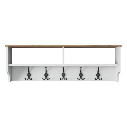Cabideiro de parede RANI 120x37x22 cm branco/bege