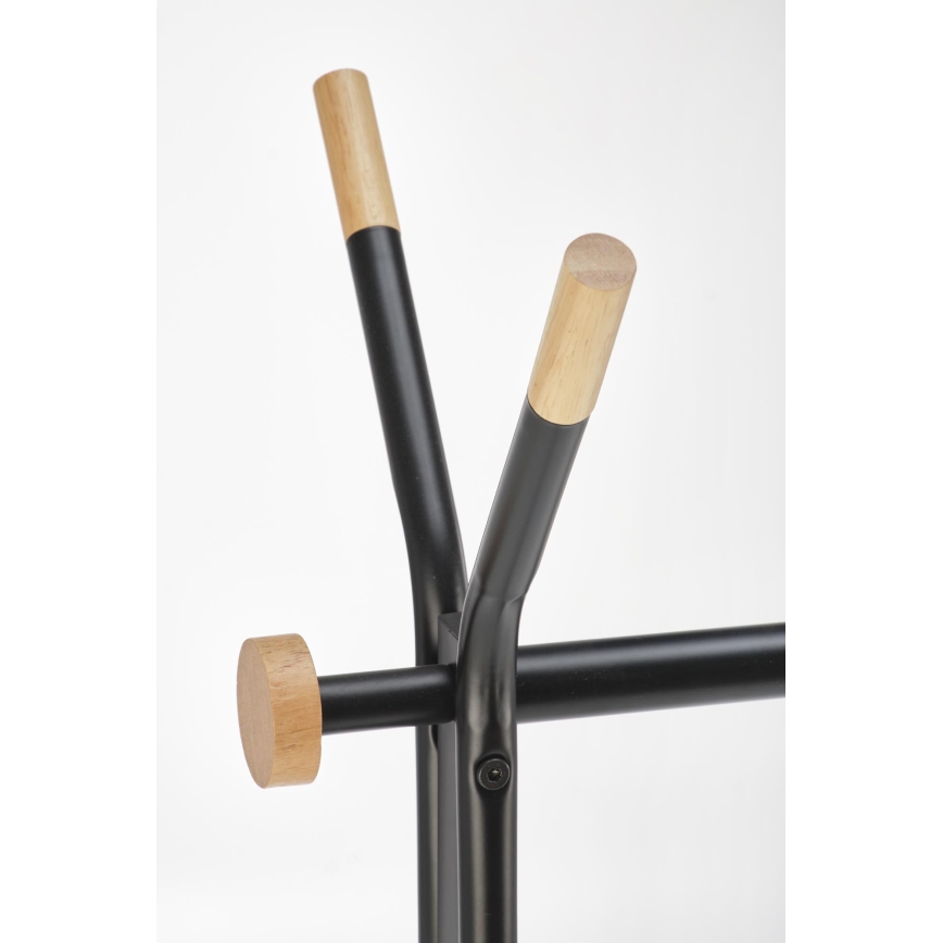 Cabideiro de pé 165x91 cm CHENE preto/bege