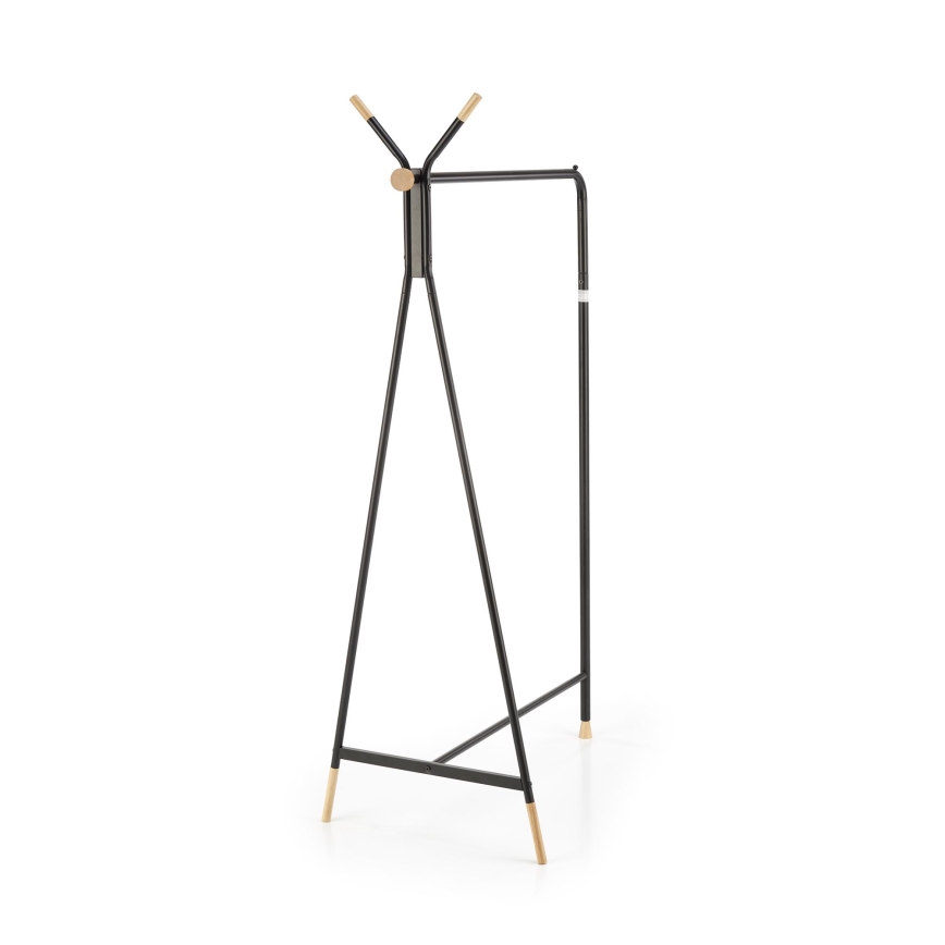 Cabideiro de pé 165x91 cm CHENE preto/bege