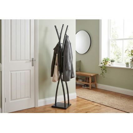 Cabideiro de pé 179x35 cm VALET preto