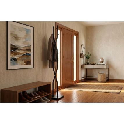 Cabideiro de pé LARB 180x40 cm preto