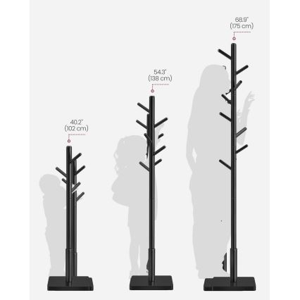 Cabideiro de pé LINEA preto