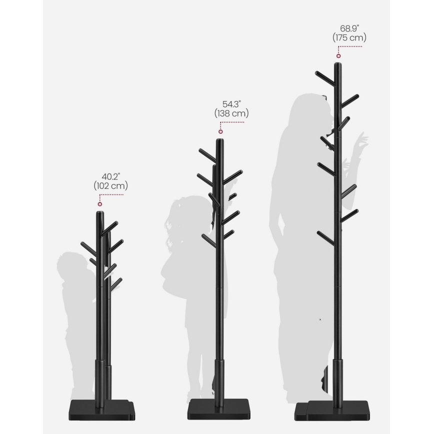 Cabideiro de pé LINEA preto