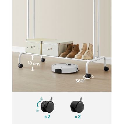 Cabideiro de pé móvel LINEA branco