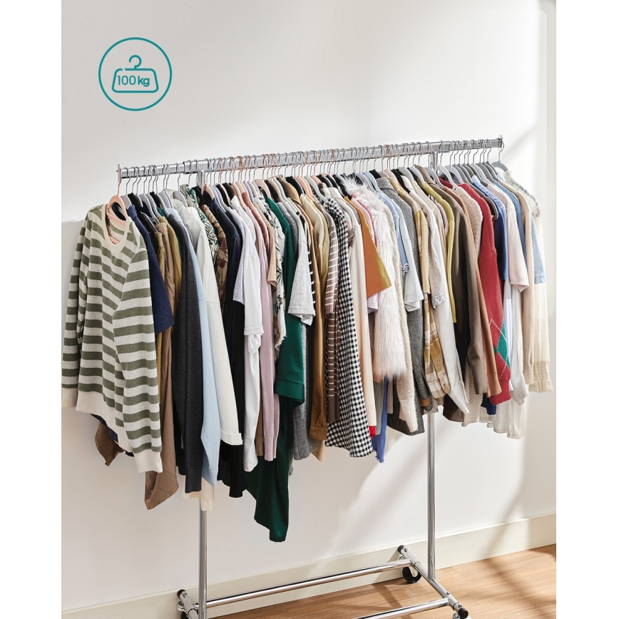 Cabideiro de pé móvel LINEA prateado