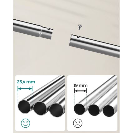 Cabideiro de pé móvel LINEA prateado