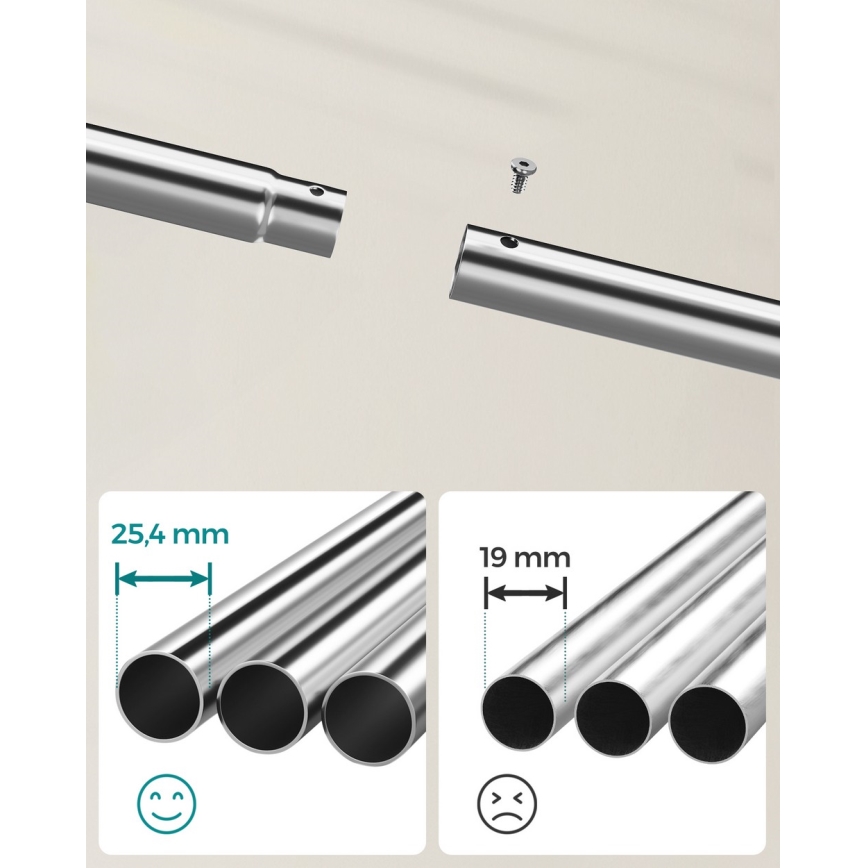 Cabideiro de pé móvel LINEA prateado