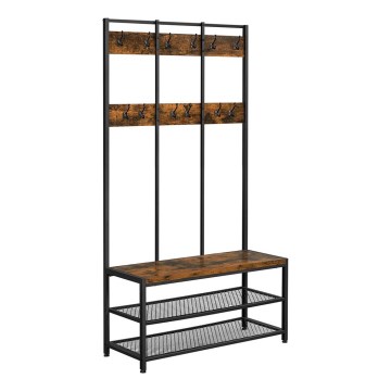 Cabideiro de pé NAVOR castanho/preto