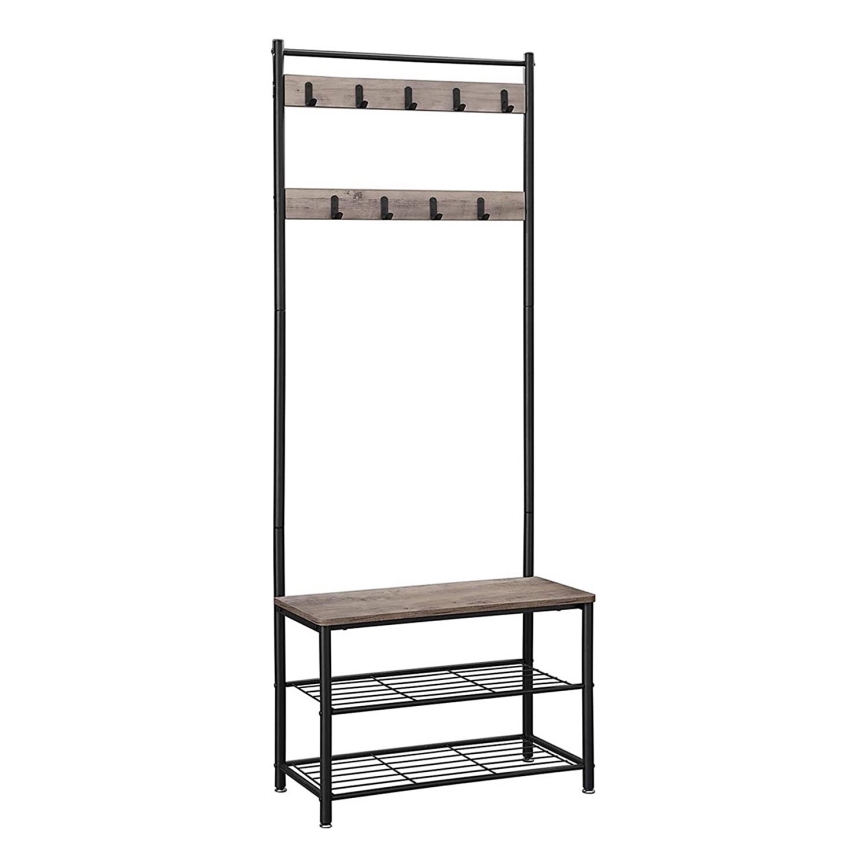 Cabideiro de pé NAVOR castanho/preto