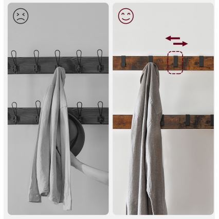 Cabideiro de pé NAVOR castanho/preto