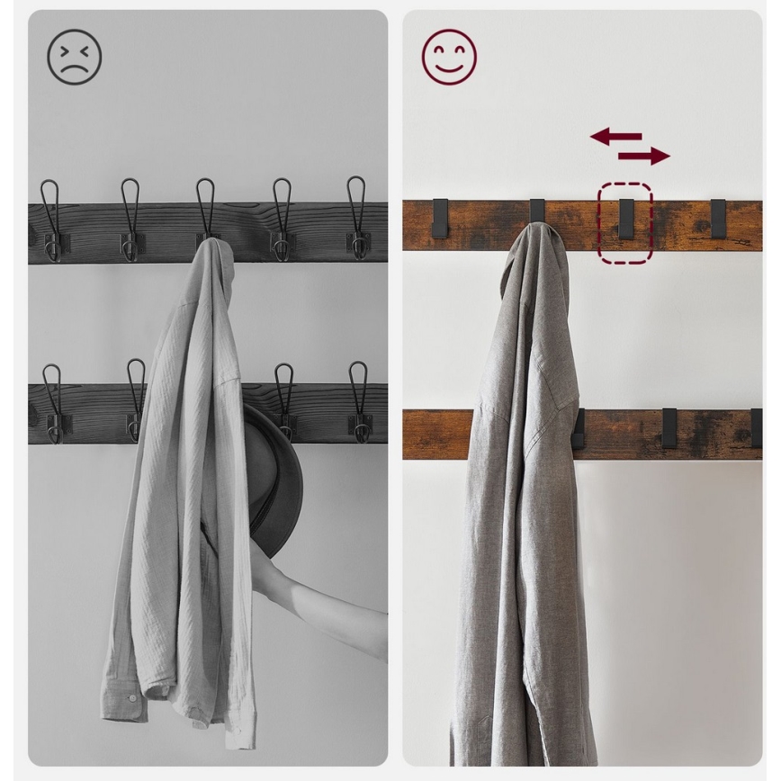 Cabideiro de pé NAVOR castanho/preto