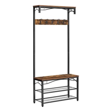 Cabideiro de pé NAVOR castanho/preto