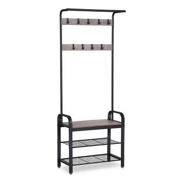 Cabideiro de pé NAVOR castanho/preto