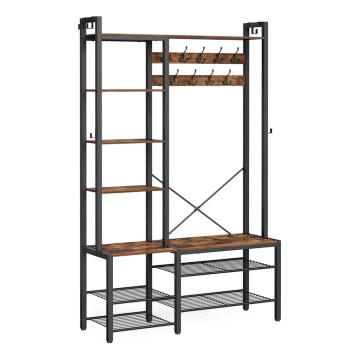 Cabideiro de pé NAVOR castanho/preto