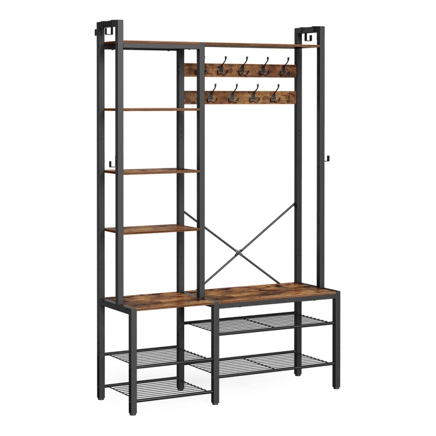 Cabideiro de pé NAVOR castanho/preto