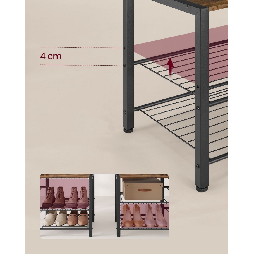 Cabideiro de pé NAVOR castanho/preto