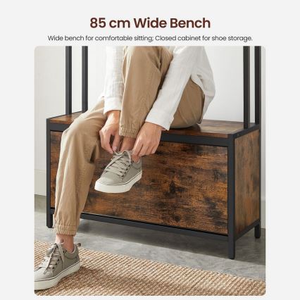 Cabideiro de pé NAVOR castanho/preto